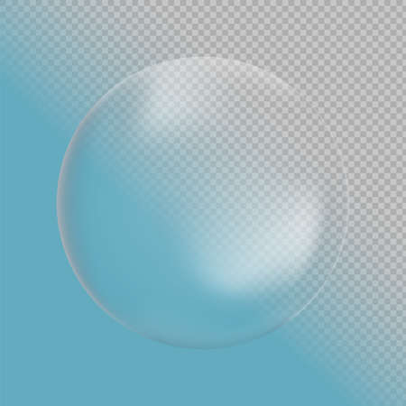 Realistic transparent ball. Isolated vector object on transparent background. EPS 10のイラスト素材