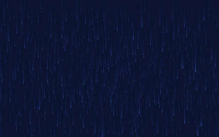 Vector rain on a dark blue background, water dropsのイラスト素材