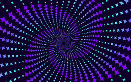 Illusion. Abstract colored background. Funnel. Rotation. Vector illustration