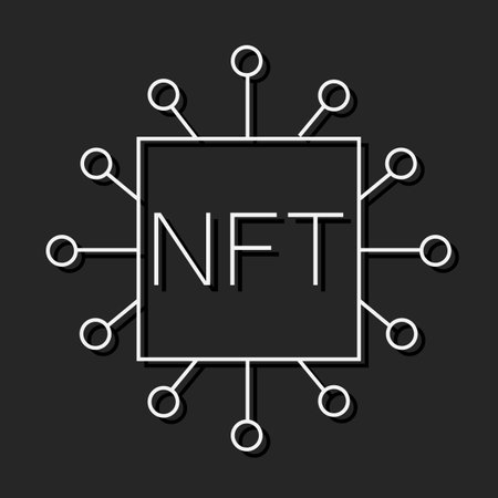 NFT technology line icon. Crypto Icon or Symbol vector illustration. EPS 10のイラスト素材