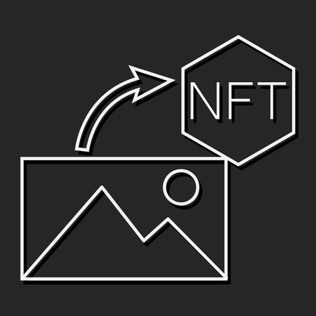NFT technology icon. Crypto Icon or Symbol vector illustration. EPS 10のイラスト素材