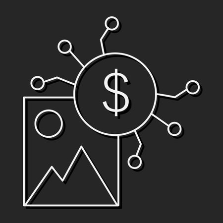 NFT technology line icon. Crypto Icon or Symbol vector illustrationのイラスト素材