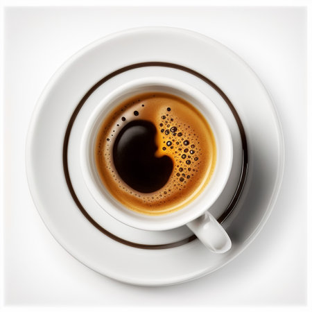 A cup of black coffee. Realisticの写真素材