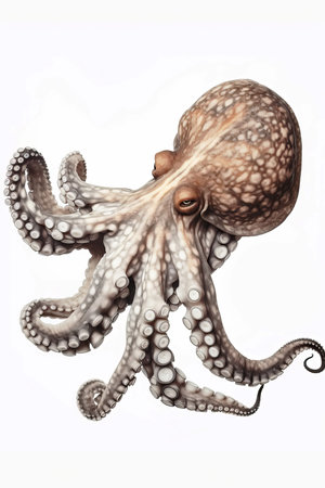 Octopus on a white background. Illustrationの素材