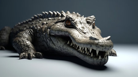 White crocodile on a light background. Illustrationの素材