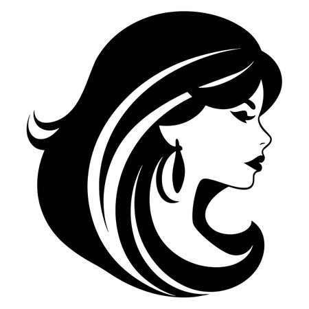 beautiful Woman s face, Illustration, Vector graphicのイラスト素材