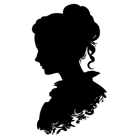 Beautiful woman. Black and white style. Fashion of the 1900s. vintage. vector illustrationのイラスト素材