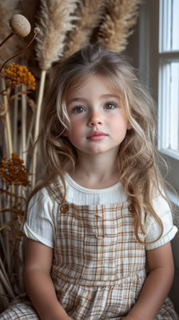 Portrait of a beautiful little girl.の素材