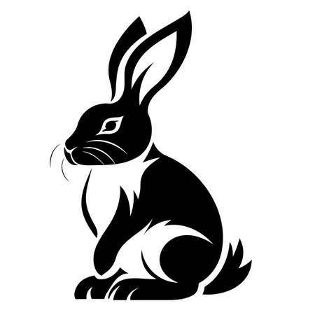 Rabbit logo isolated on white background.のイラスト素材