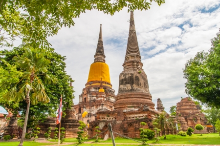 AYUTTHAYA,THAILAND-JUNE 27, 2013  Walking around Watyaichaimongkolの写真素材