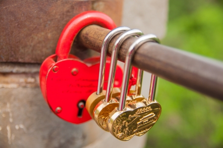 24 May 2013 at Great Wall of China,lovers like to lock bar for forever loveの写真素材