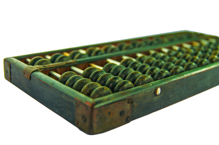 close up of Old Chinese Abacus 