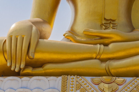 The hand of Buddha image statueの写真素材