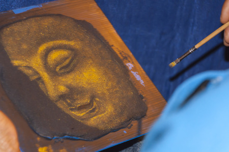 Someone who is painting the image with respectの写真素材