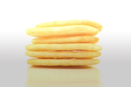 Crackers isolated on white background 