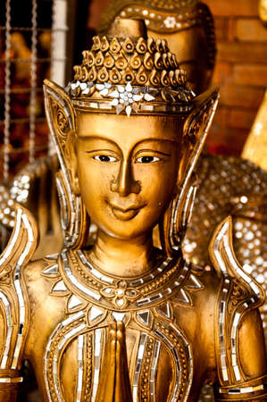 Thai wood  carving from Chiangmai Thailandの写真素材