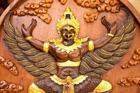 Thai wood  carving from Chiangmai Thailandの写真素材