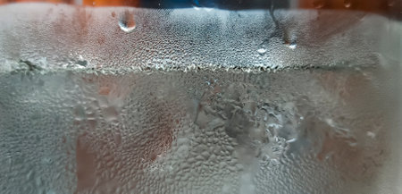 water droplets on glassの写真素材