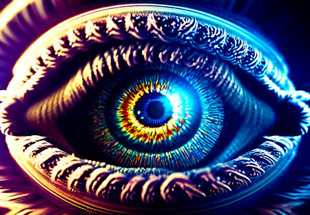 Eye of God. Computer generated abstract fractal artwork for creative art,design and entertainmentの素材