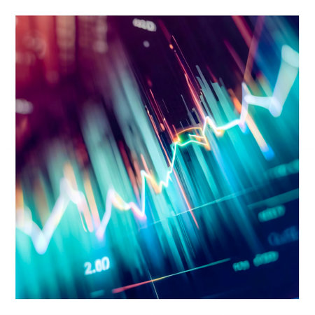 Stock market or forex trading graph and candlestick chart suitable for financial investment concept