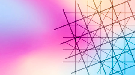Abstract geometric background with lines. Gradient mesh. Vector illustration.の写真素材