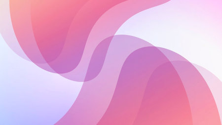 abstract background with smooth wavy lines in pink and blue colors