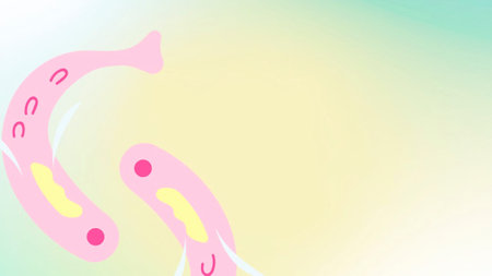 Illustration of a colorful abstract background with a snake and space for textの写真素材