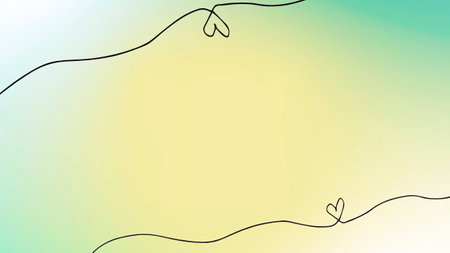 Valentine's day background. Continuous line drawing. Vector illustration