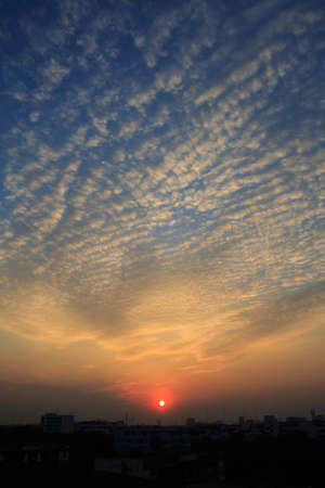 Colors of sunset in Bangkok city, Thailandの写真素材