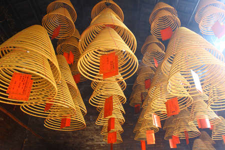 MACAU- MARCH 12   Incense coils at A-Ma Temple on March 12, 2011 in MACAUのeditorial素材