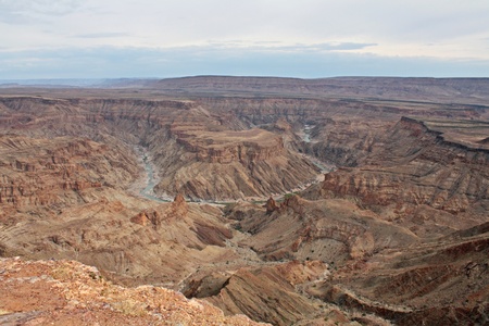 The Fish River Canyon, Namibiaの写真素材