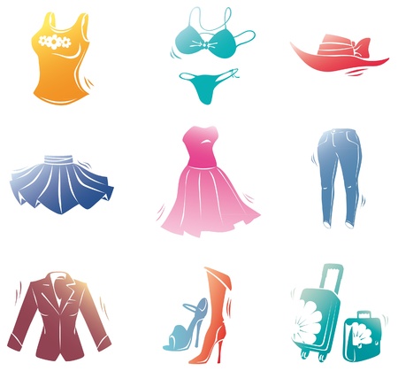 Fashion clothes set のイラスト素材