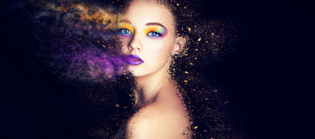 Creative make-up, studio photo, photo processingの写真素材