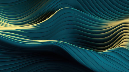 abstract background with wavy lines. 3d rendering, 3d illustration.の素材