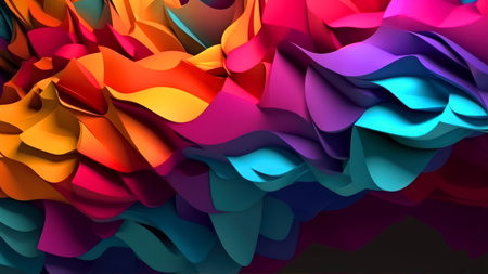 3d rendering of abstract wavy shape background. creative design templateの素材
