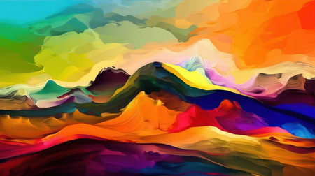 Abstract background with multicolored waves. vector illustration for your designの素材
