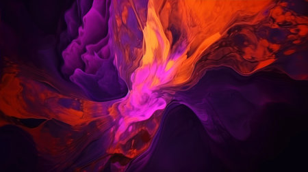 abstract paint background. Colorful mix of acrylic paints. fractal art. 3D rendering.の素材