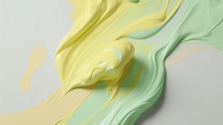 close up of a paint color flow on white background studioの素材