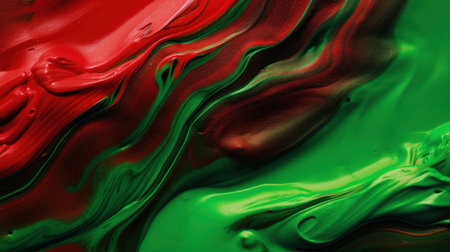 abstract background with red, green and black paint splashes.の素材