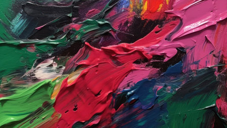 Abstract oil paint background. Close-up of artist's palette.の素材