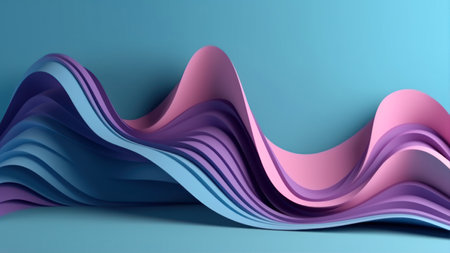 Abstract 3d rendering of wavy background. colorful wavy surfaceの素材