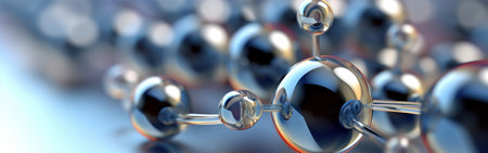3d illustration of molecules. Science or medical background with molecules.の素材