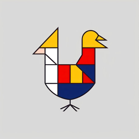 Rooster, symbol of 2017. Colorful rooster. vector illustration.の素材