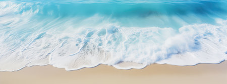 Beautiful sea wave on the sandy beach. seascape backgroundの素材