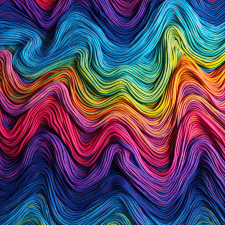 Abstract colorful wavy background. Computer generated illustration. 3D renderingの素材