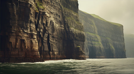 Cliffs of Moher, one of Ireland's most popular tourist destinations.の素材