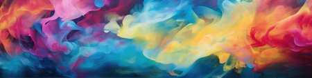 Abstract background of acrylic paint in watercolor style. Colorful abstract background.の素材