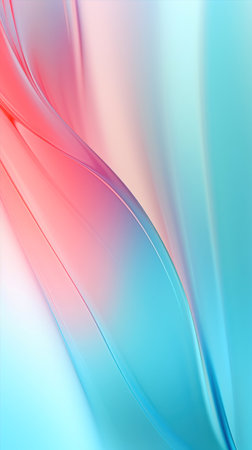 abstract background with smooth lines in blue, pink and turquoise colorsの素材