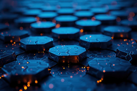 Abstract background with hexagonsの素材