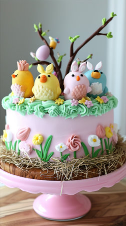 Easter cake decoratedの素材